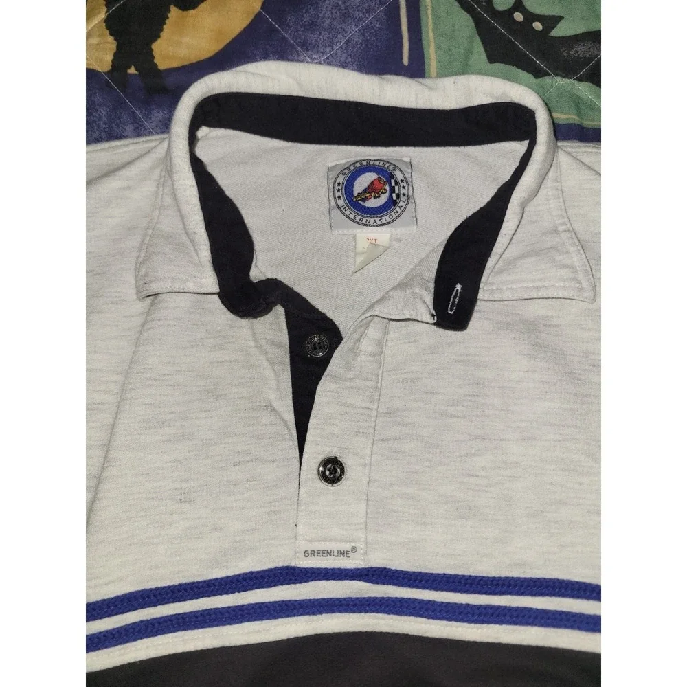 Vintage Greenline International Polo‎ Shirt Men's XL Tall Grandpa Tee 1980s